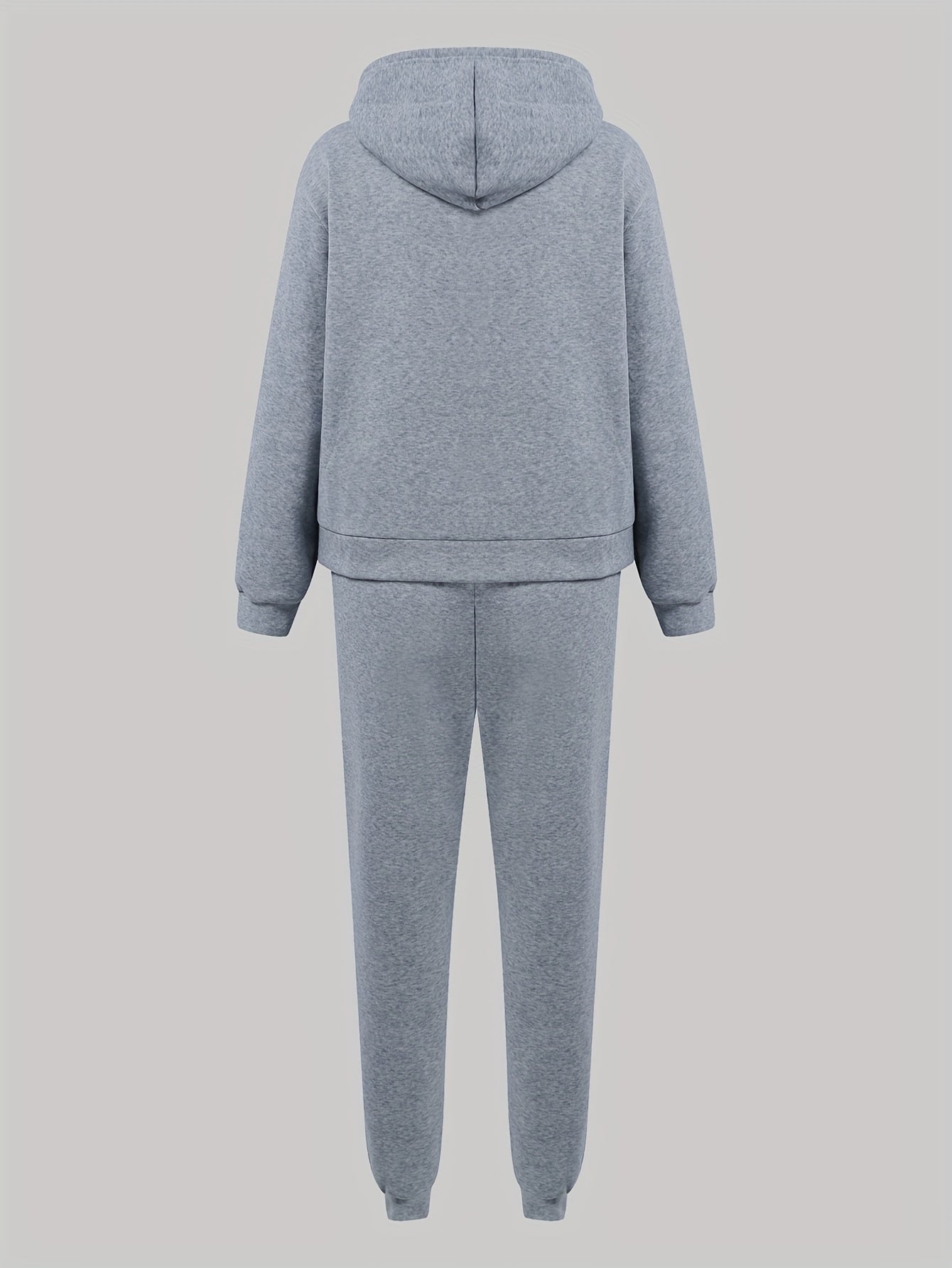Solid Long Sleeve Hoodie & Joggers Set