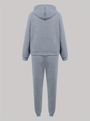 Solid Long Sleeve Hoodie & Joggers Set