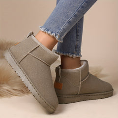 Women's Thermal Fluffy Snow Boots Slip On Warm Soft Sole Fuzzy Shoes