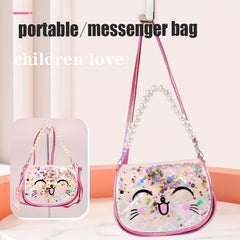Unicorn Handbag For Girls Sequin Bear Cat Bag