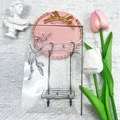 Transparent Swing Background Stamp