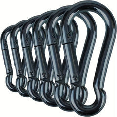 6pcs Aluminum Alloy Clip Buckle Key Chain for Outdoor Activities