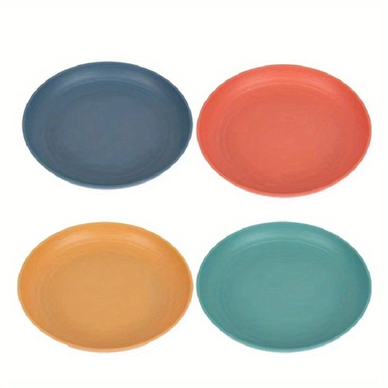 4pcs Outdoor Camping Plates Durable Anti-fall Household Dinner Plate