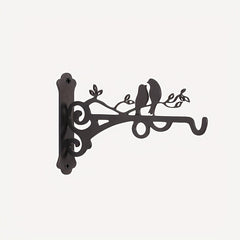 Wrought Iron Wall Flower Pot Bracket for Orchids & Garden Decor