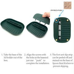 Spoon Rest for Stove Top Cooking and Countertop Utensils
