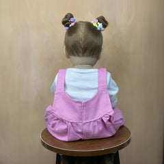 22" Reborn Princess Betty Pink Doll with Hand Rooted Hair
