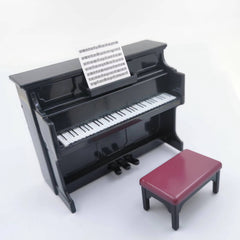 Mini Piano Dollhouse Accessories with Stool and Music Score