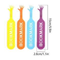 4pcs Finger Bookmark Funny Book Marker School Stationery Gift