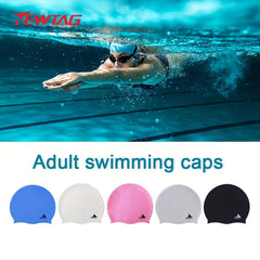 Adult Waterproof Silicone Swimming Cap Non slip Ear Protection