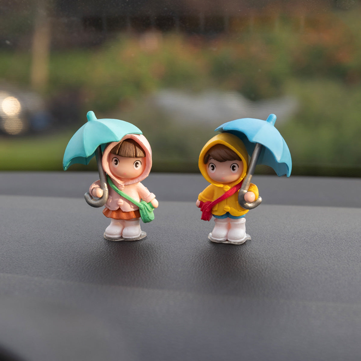 2pcs Umbrella Couple Car Decorations