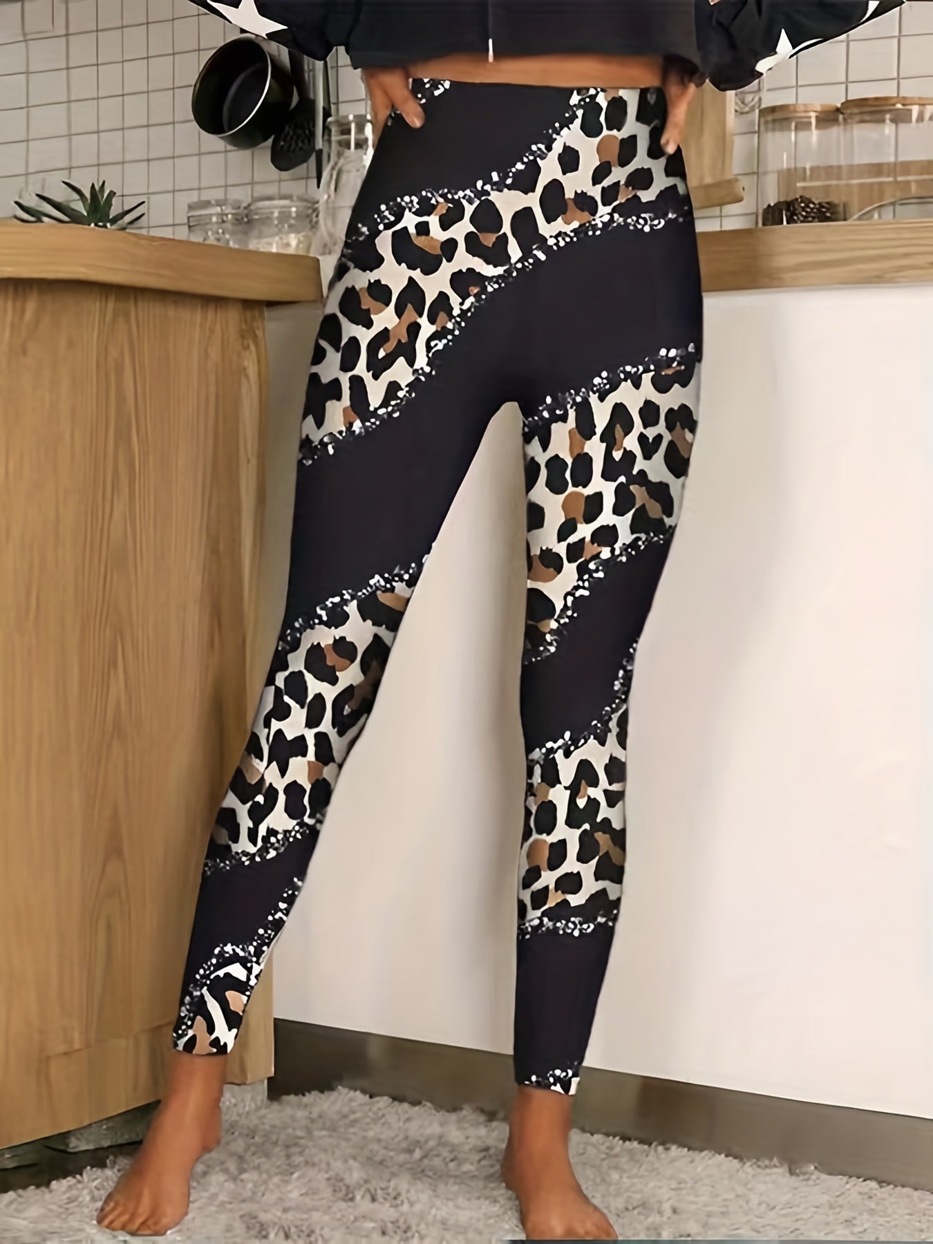 Leopard Print High Waist Skinny Leggings