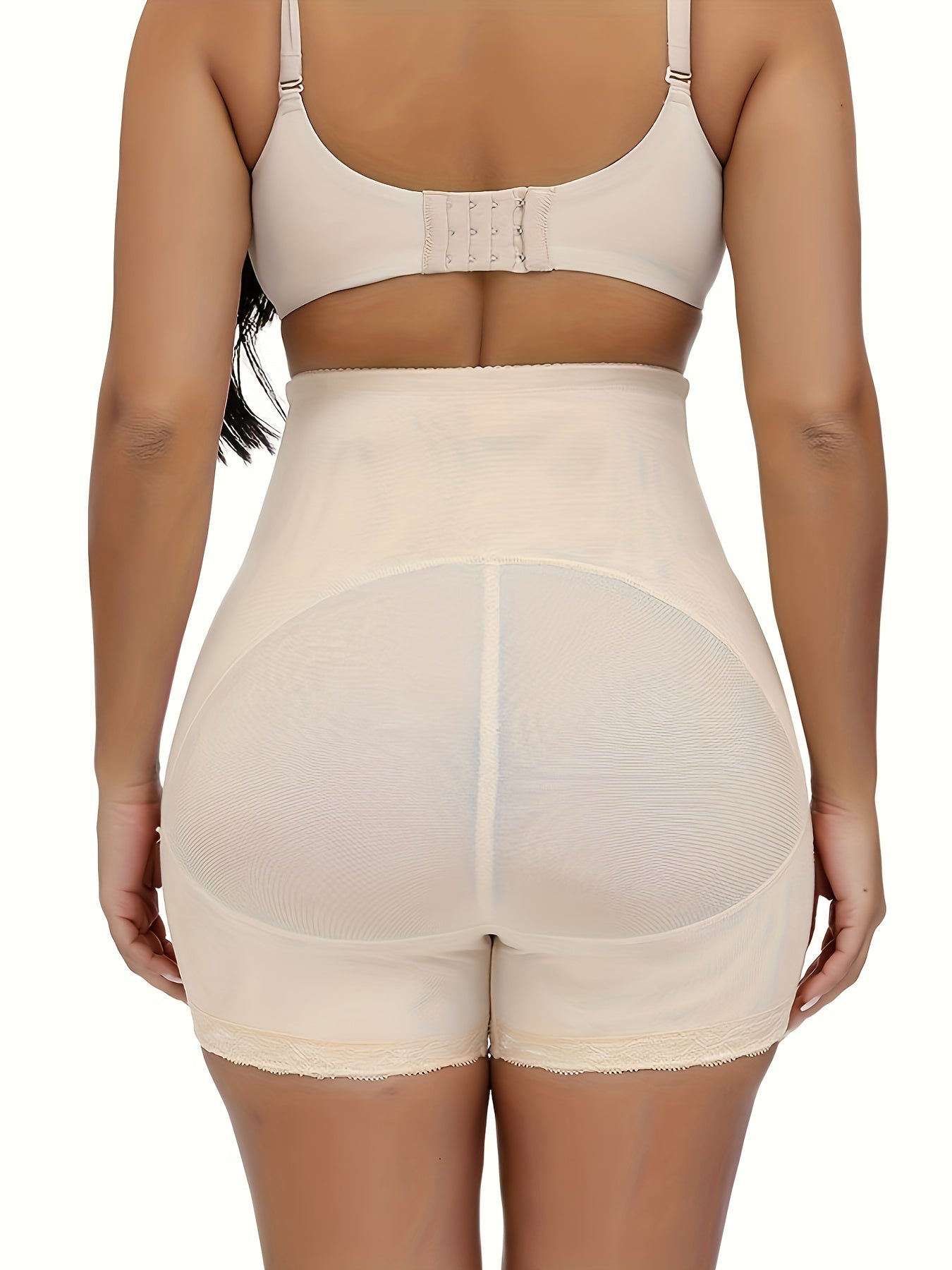 Lace Trim Tummy Control Panties Shaping Underwear
