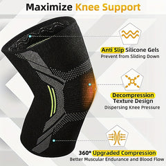 Knee Sleeve For Support And Sports, Comfortable Knee Pads For Running Workouts
