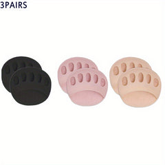 3pairs Anti-slip Breathable Thickened Forefoot Insoles Half Foot Pads