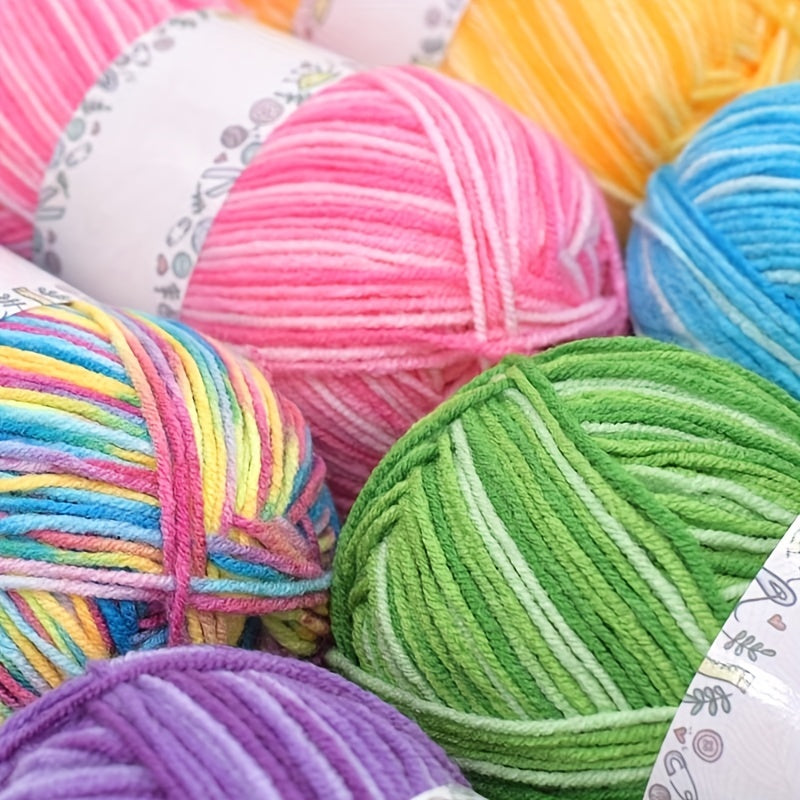 6pcs 50g Milk Cotton Warm 3ply Yarn for DIY Knitting Sweater Hat