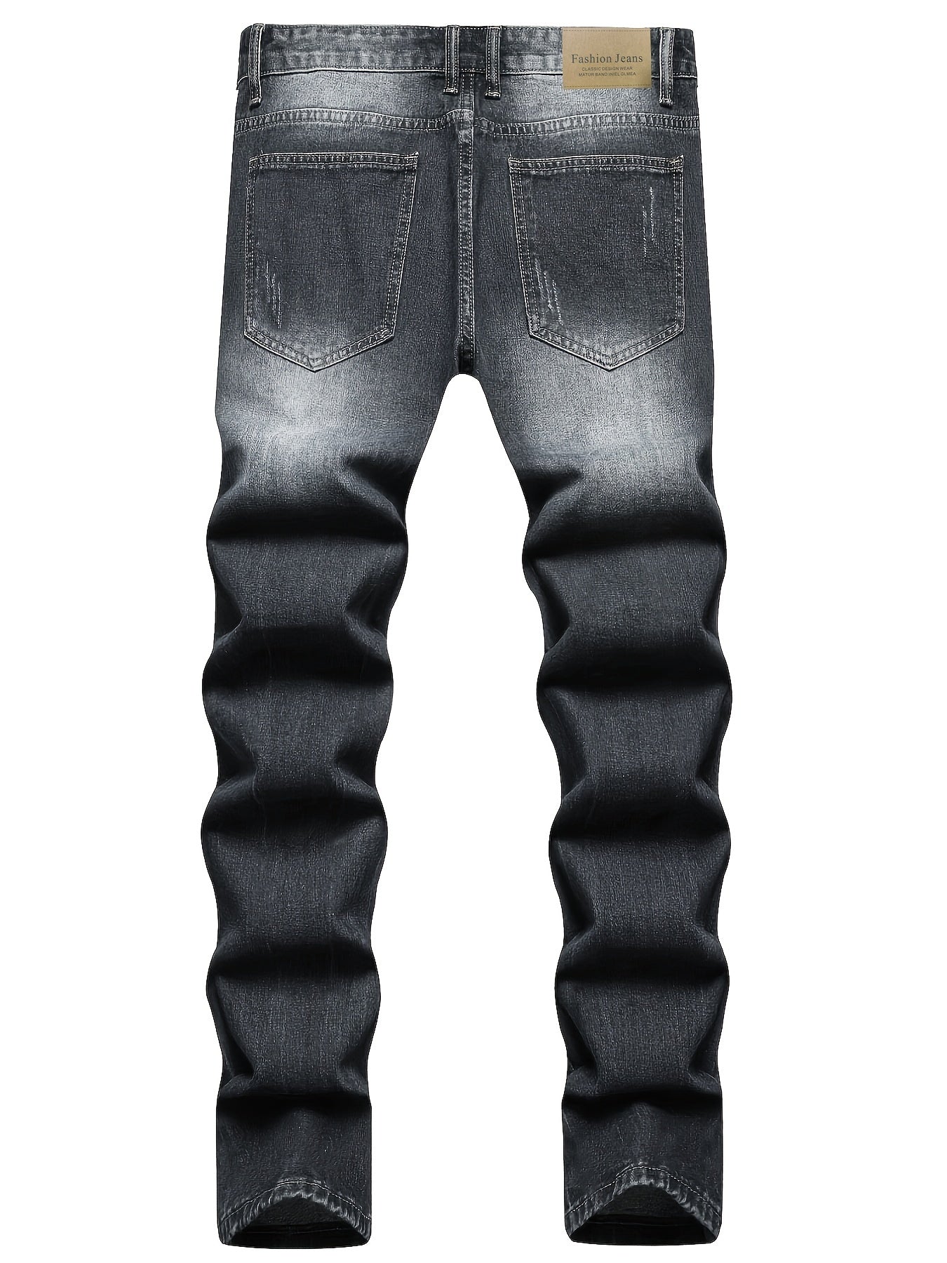 Slim Fit Vintage Ripped Jeans Men Casual Street Style Denim Pants