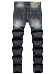 Slim Fit Vintage Ripped Jeans Men Casual Street Style Denim Pants