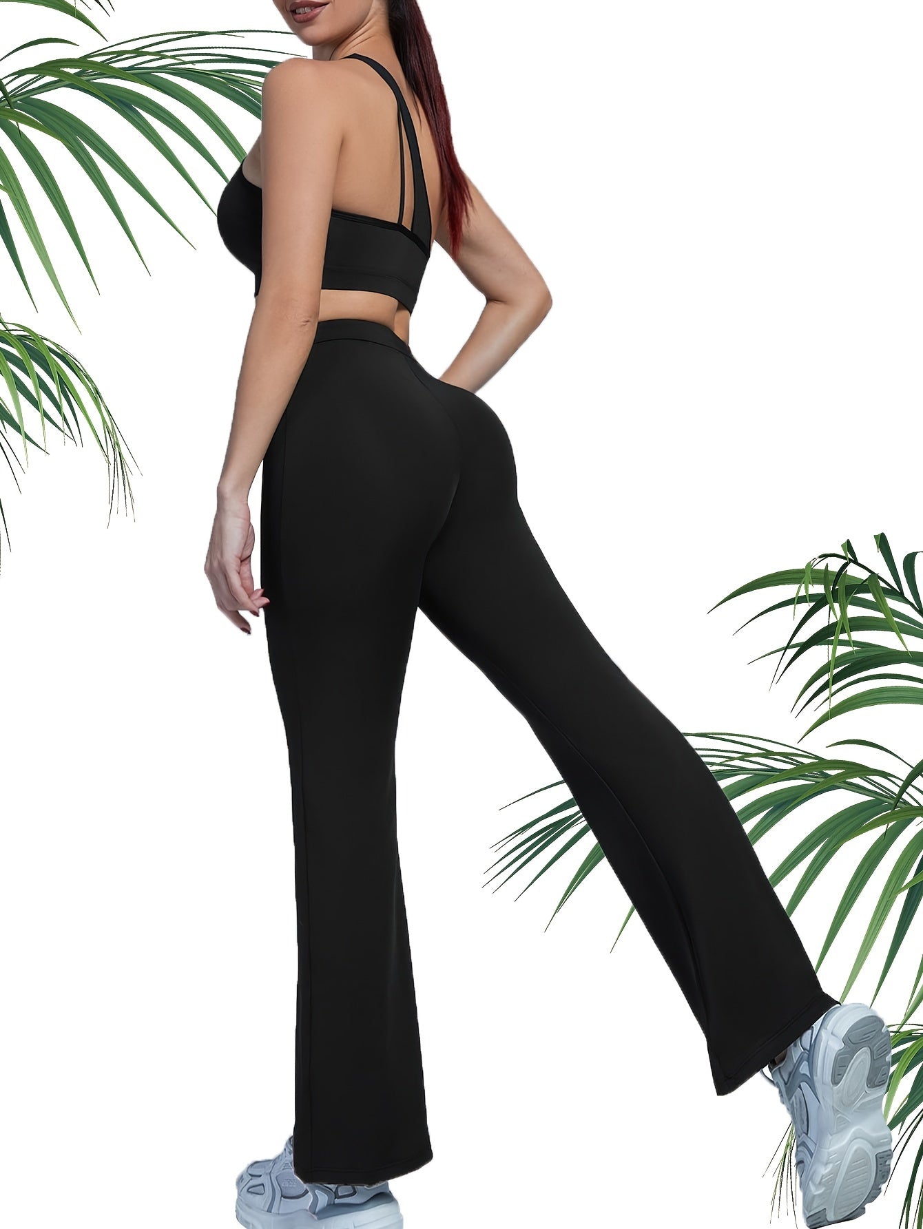 Women's Flared Pants High Waist Workout Casual Tummy Control Bootcut Leggings