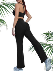 Women's Flared Pants High Waist Workout Casual Tummy Control Bootcut Leggings