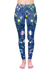 Graffiti Print High Waist Leggings - Stylish Skinny Leggings