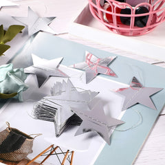 Silver Star Hanging Banner 3.99m Wedding Baby Shower Birthday Decor
