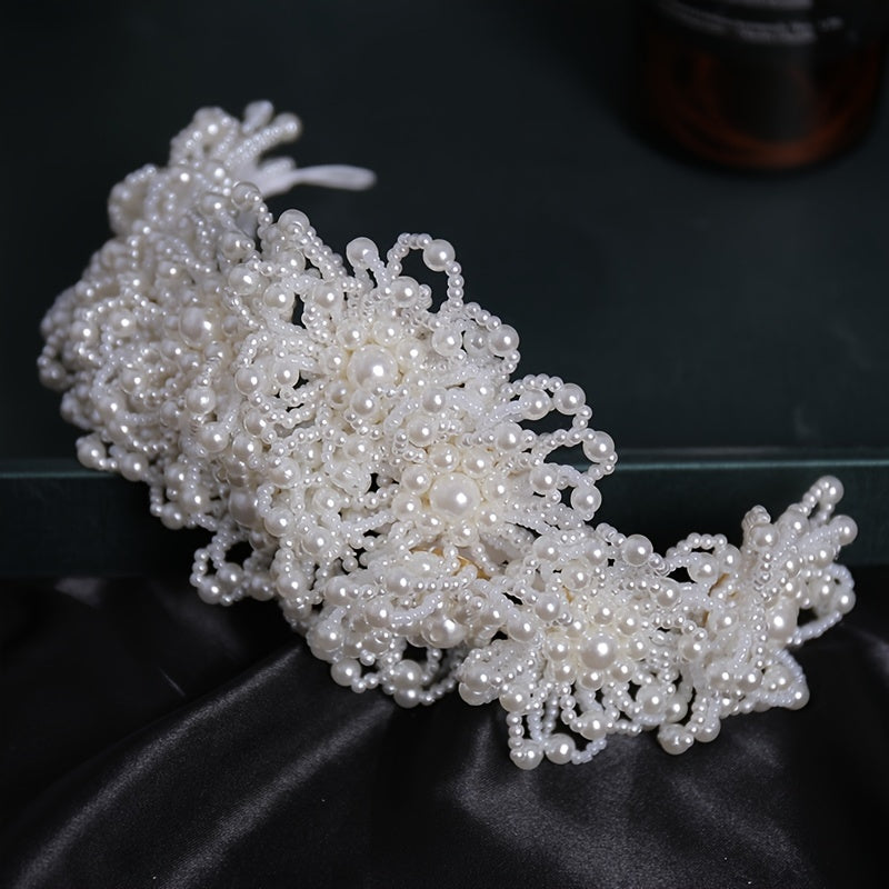 Pearl Crown Princess Wedding Bridal Tiara Headwear