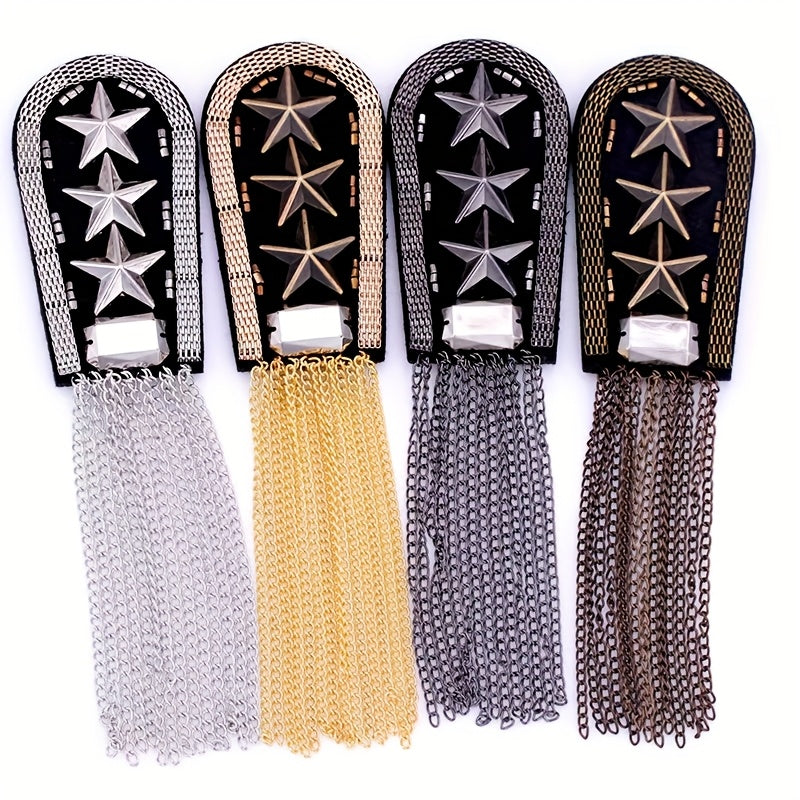 British Retro Fringe Epaulette PVC Shoulder Decoration