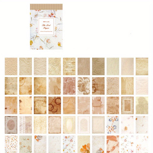 100PCS Vintage DIY Decorative Backing Paper for Scrapbooking