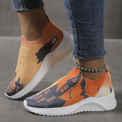 Women's Knitted Devil Halloween Slip-On Sports Shoes