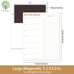 Meal Planner Notepad for Refrigerator - 52 Sheets Magnetic Organizer