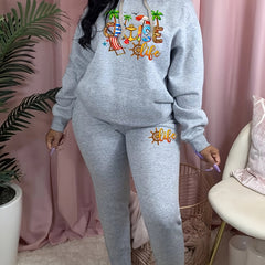 Women's Beach Art Hoodie & Sweatpants Set