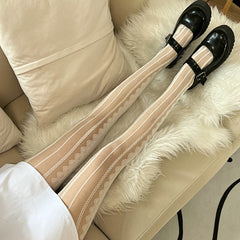 Sexy Jacquard High Waist Pantyhose Slim Fit Tights