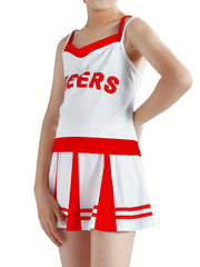 Girls Casual Cheer Set Slim Outfits for Sports Party Gift