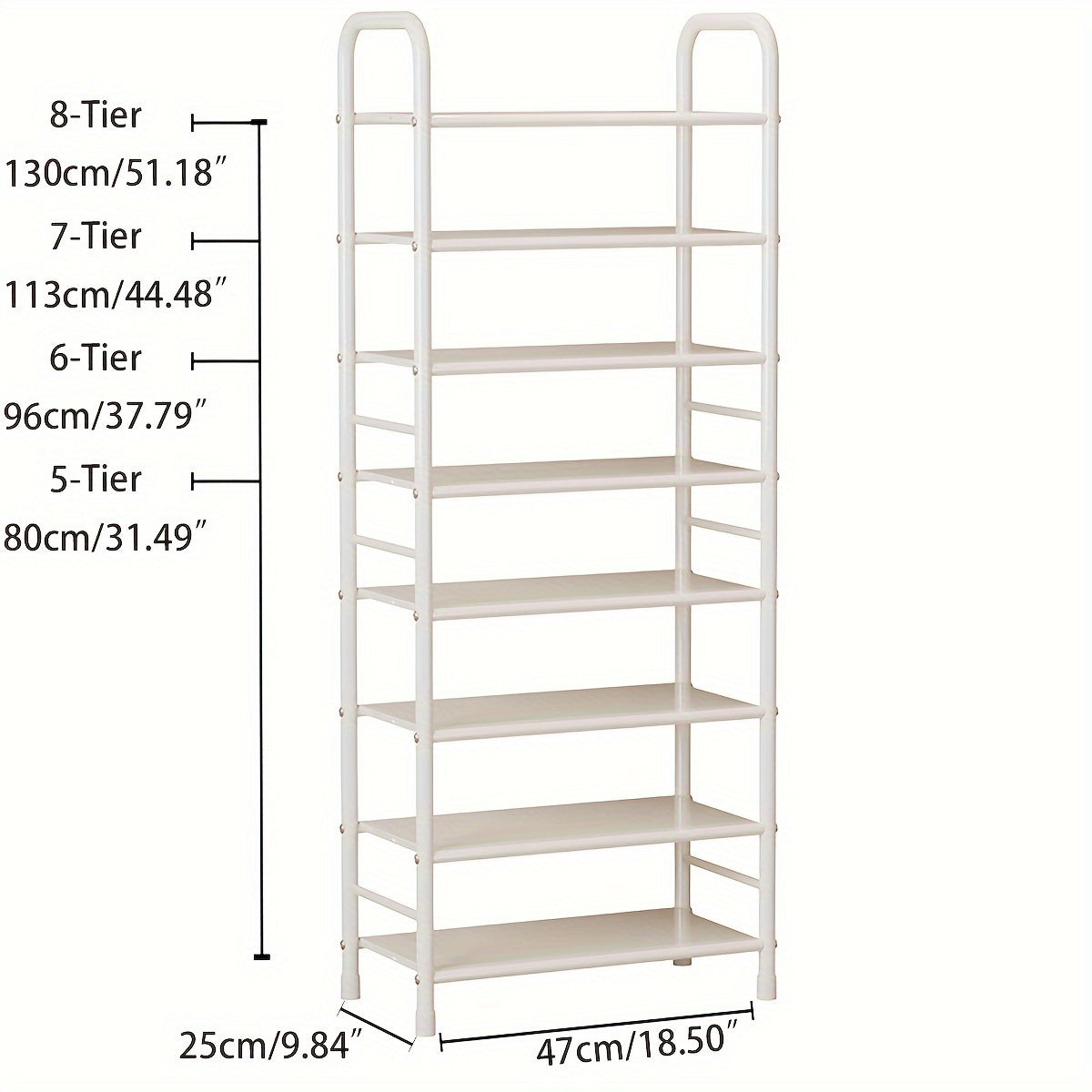 Large Capacity Metal Shoe Rack for Household Use - Functional Storage Shoe Rack
