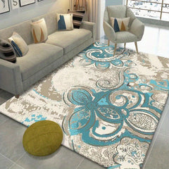 Vintage Floral Area Rug Soft Non Slip TPR Base Carpet