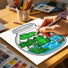 24 Page Adult Coloring Book with Thick Paper - World Picturebook