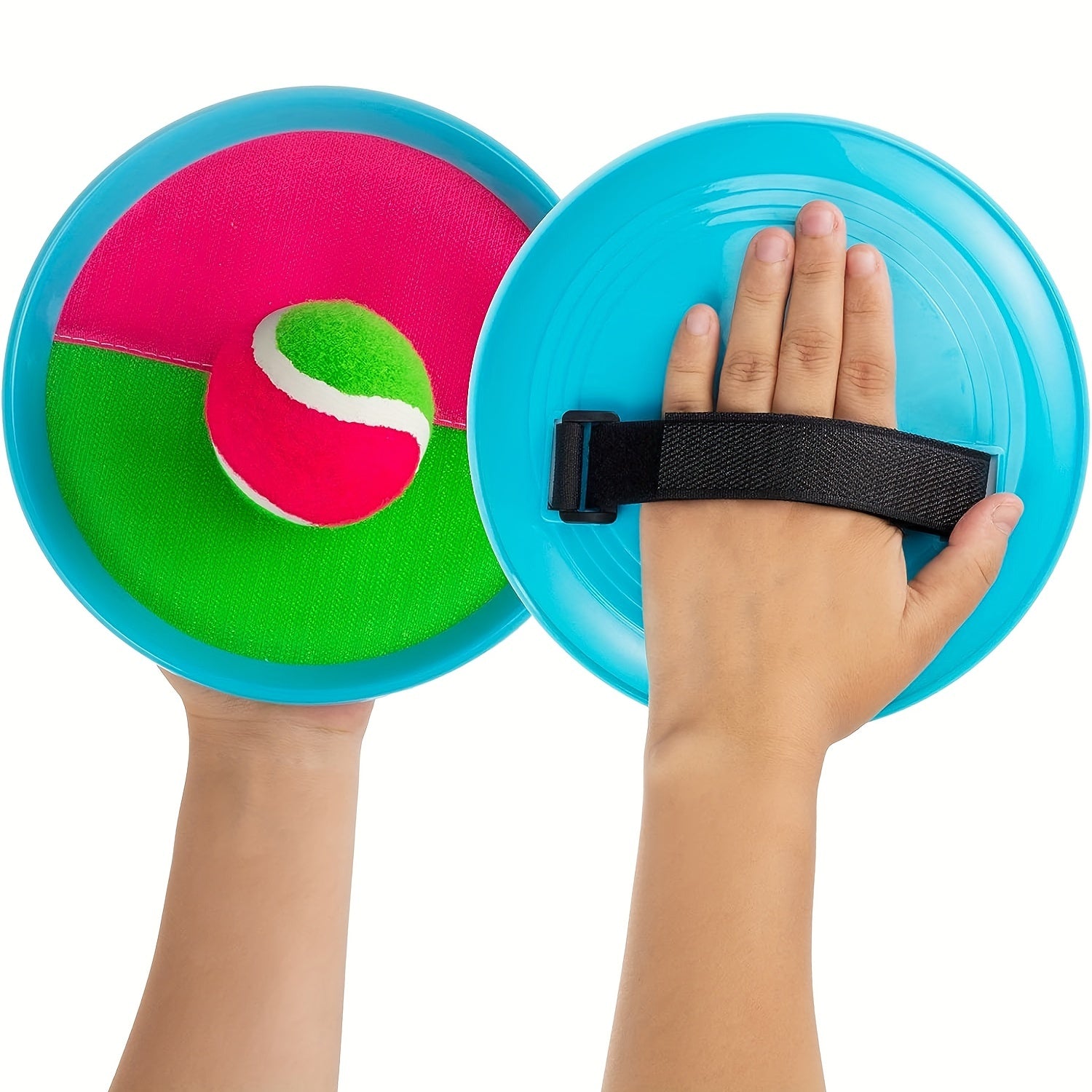 Kids Ball Toss & Catch Game Set with Sticky Balls & Racket Launcher