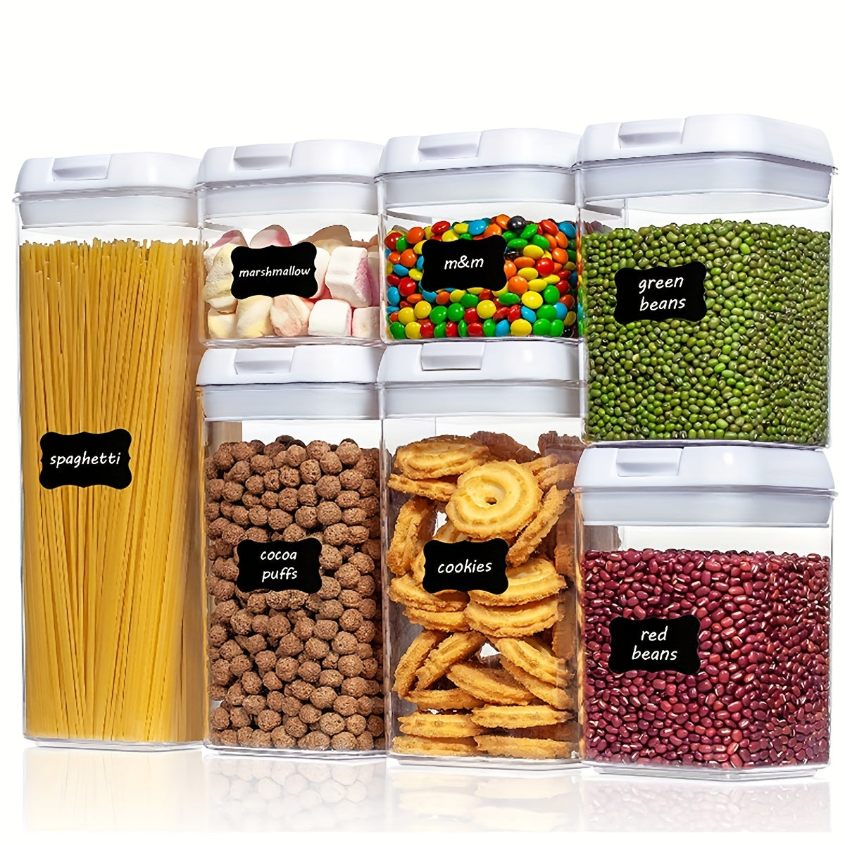 3pcs Food Storage Container Set With Seal Lid Stackable Organizer