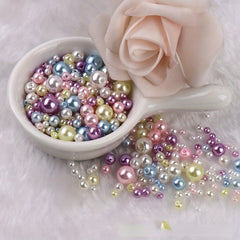 150pcs Mixed 3 8mm Double Hole Pearl Plastic Clothing DIY Accessories