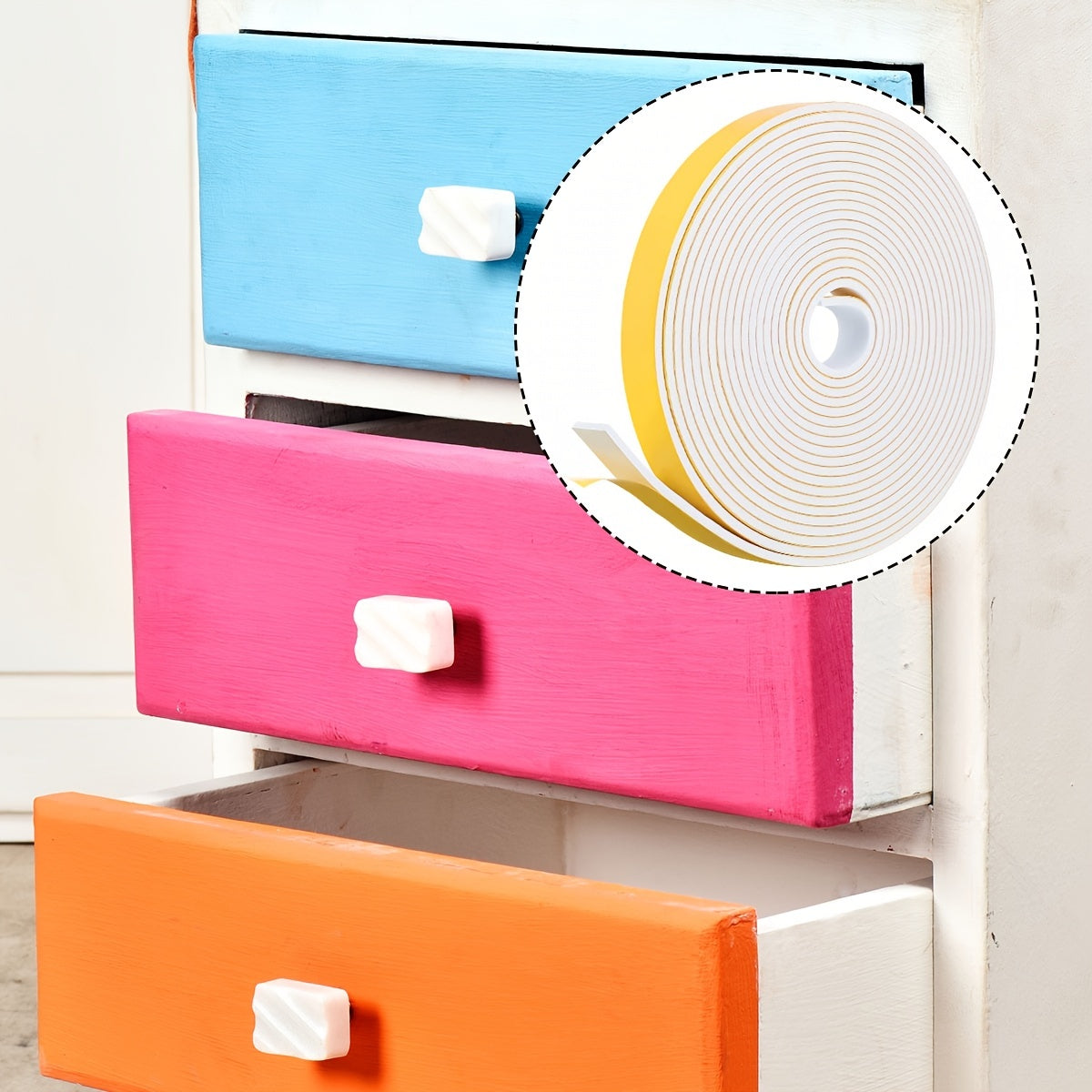6m Foam Tape Weather Strip for Door Window 6mm Wide 3mm Thick