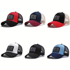USA Flag Patch Baseball Cap Mesh Trucker Hat Sunscreen Sports Hat