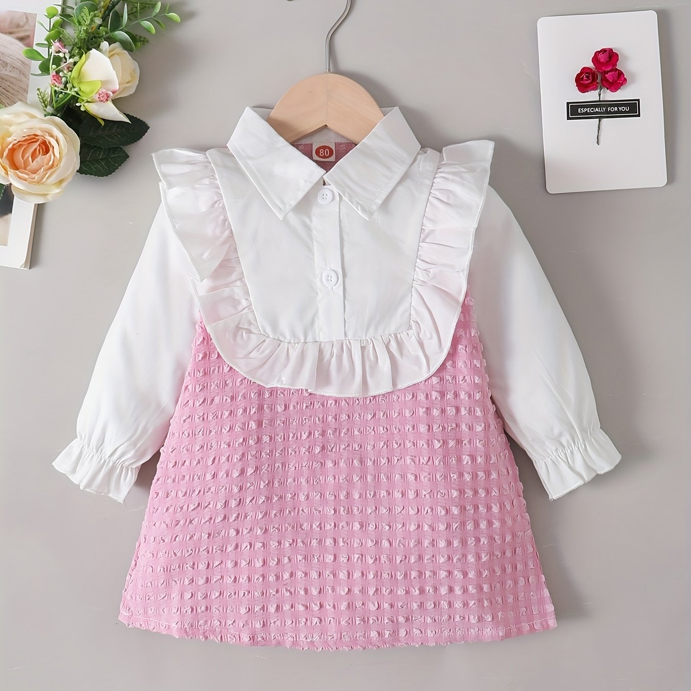 Baby Girl Bubble Gingham Stylish Dress