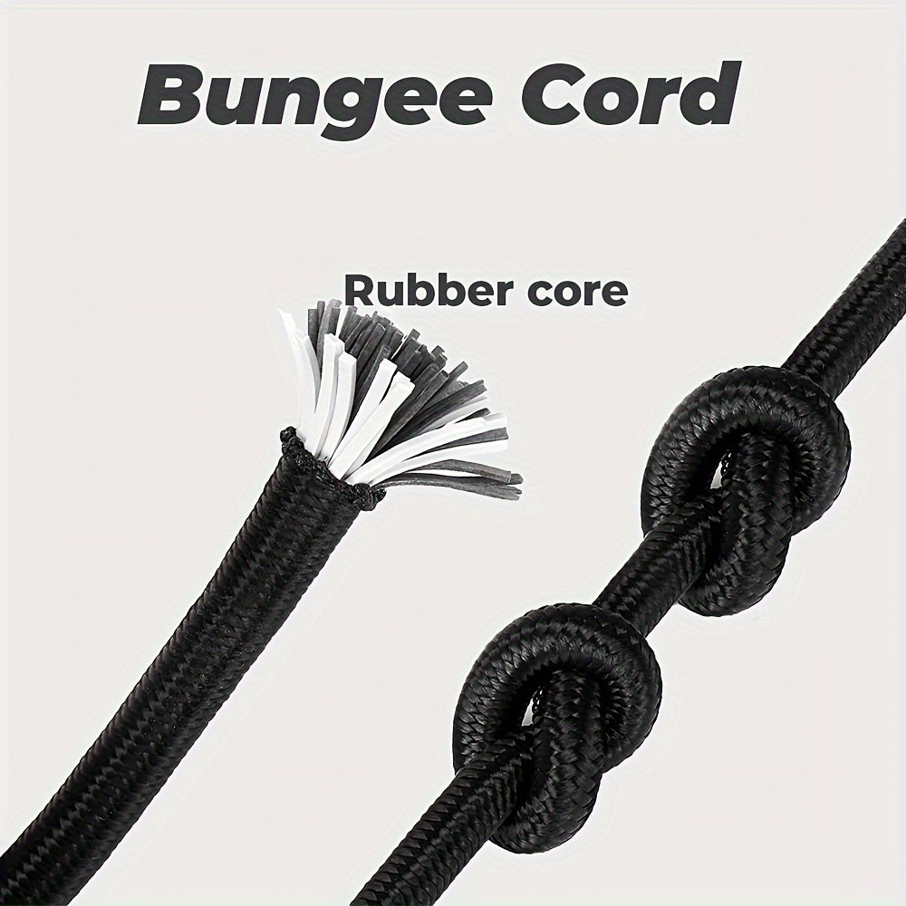 4pcs Bungee Cord Carabiner Hook Heavy Duty Straps Elastic Rope Outdoor