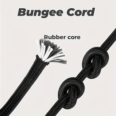 4pcs Bungee Cord Carabiner Hook Heavy Duty Straps Elastic Rope Outdoor