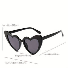 Y2K Heart Sunglasses Women Men UV400