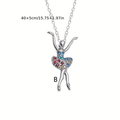 Dancing Girl Princess Pendant Necklace for Girls
