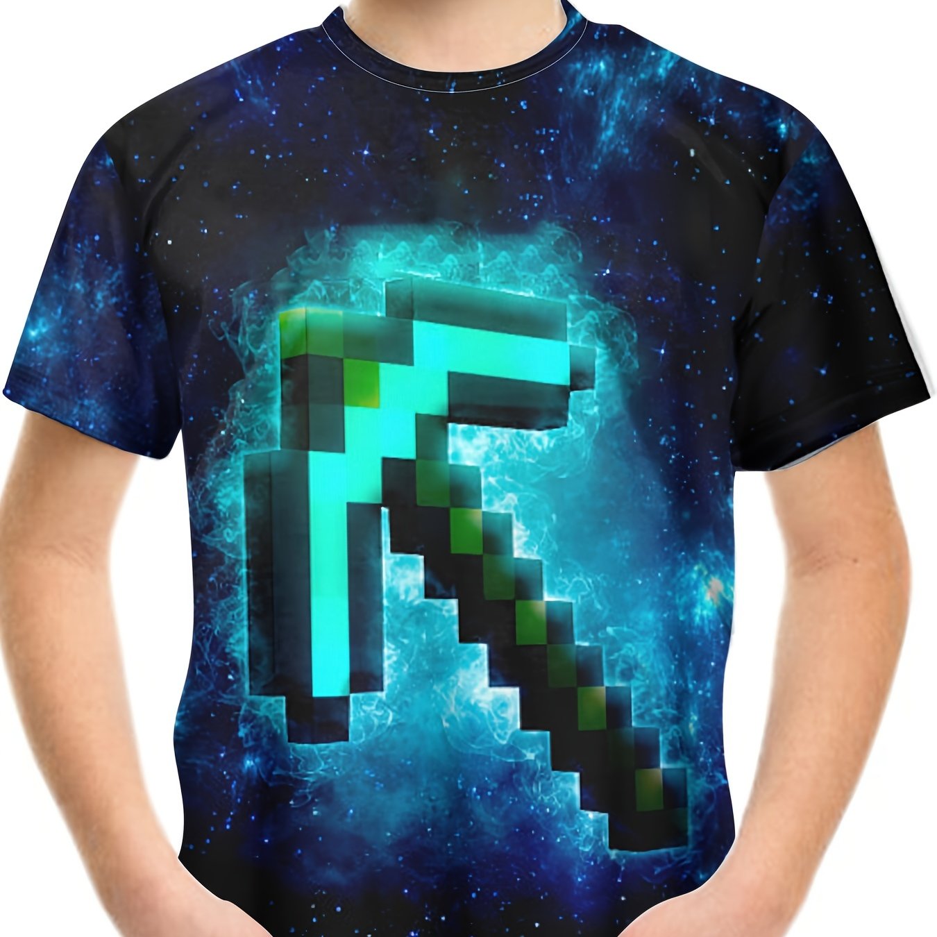 Kids 3D Print Casual T shirt Building Block Tees Street Wear