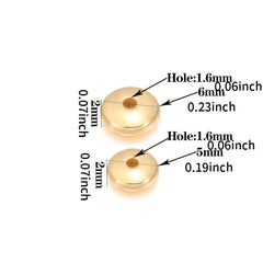 200 400Pcs CCB Charm Spacer Beads Wheel Bead Flat Round for DIY Jewelry Making