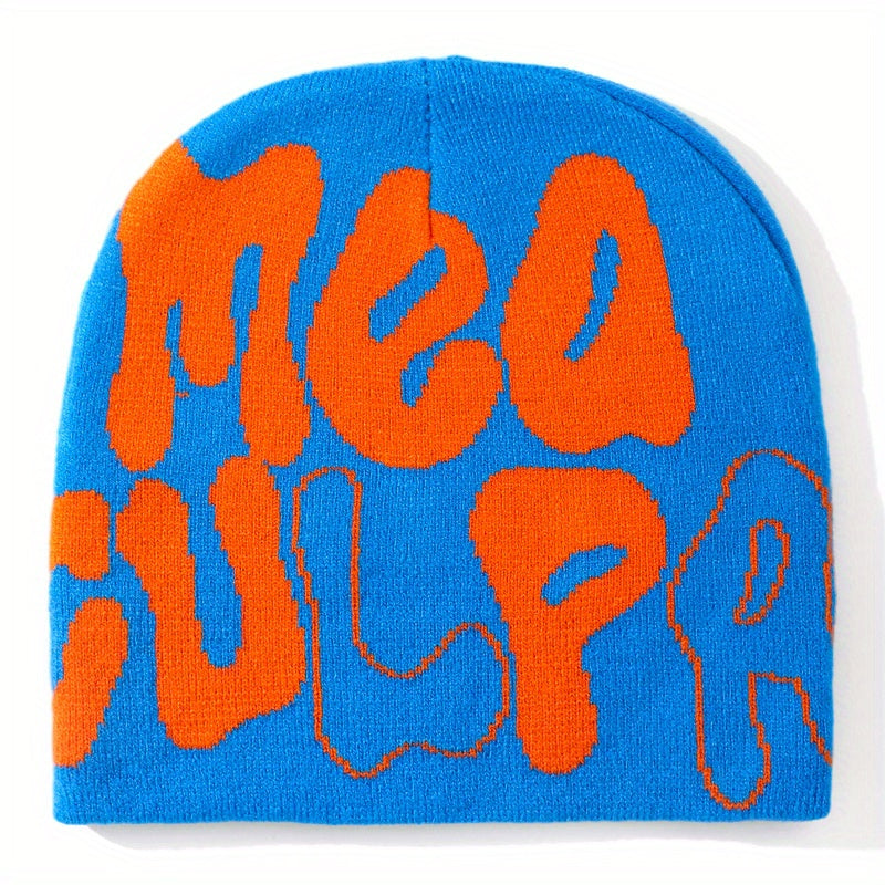 Letter Jacquard Y2K Beanie Candy Hip Hop Unisex Skull Cap