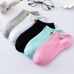 10 Pairs Girls Casual Knit Ankle Socks for Summer & Spring
